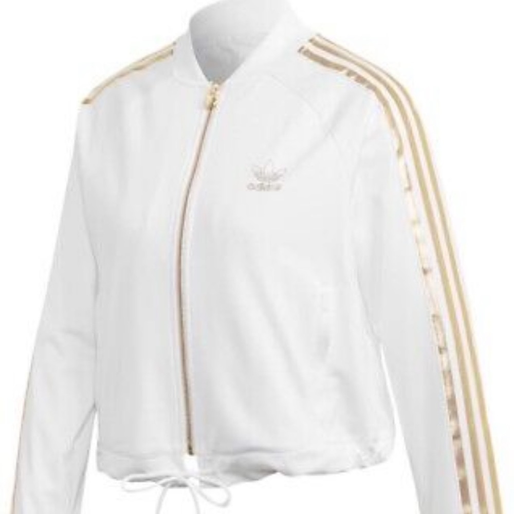 Adidas originals SST 2.0 white and gold track jacket